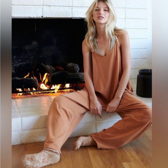 FP Movement by Free People Pants - FP Movement Hot Shot Onesie in Toasted Coconut Size Small *IR*
